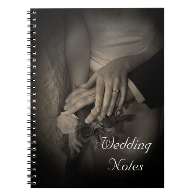 "Wedding Notes" Bride or Groom Planning Notebook (Front)