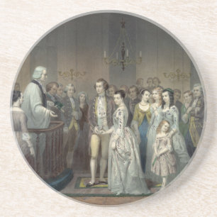 Wedding of George Washington coaster