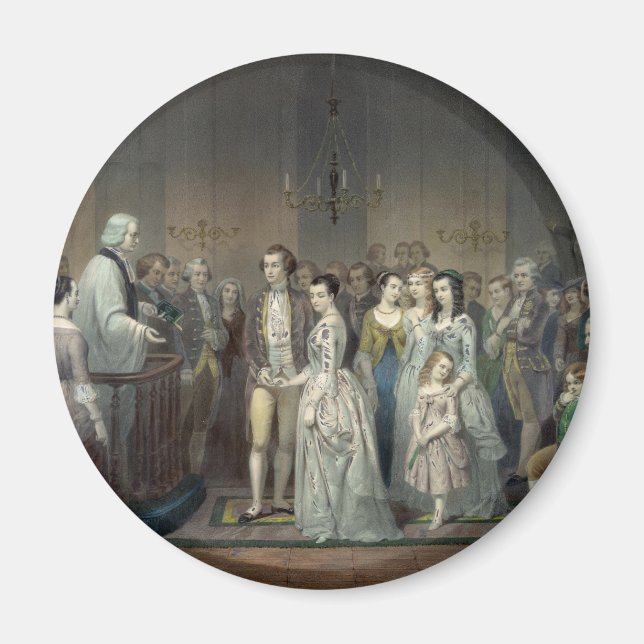 Wedding of George Washington magnet (Front)