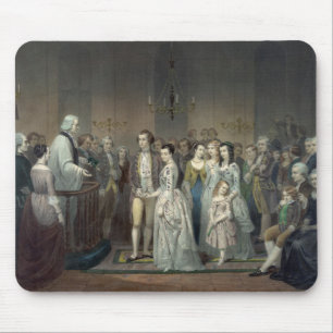 Wedding of George Washington mousepad