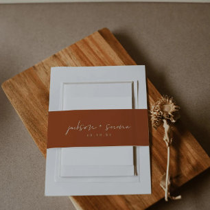 Wedding Of Invitation Belly Band