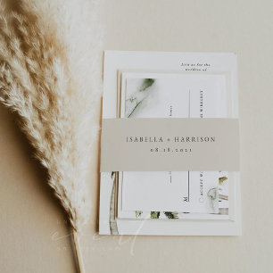 Wedding Of Invitation Belly Band