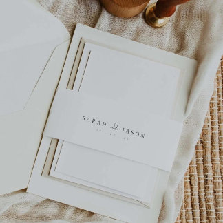 Wedding Of Invitation Belly Band