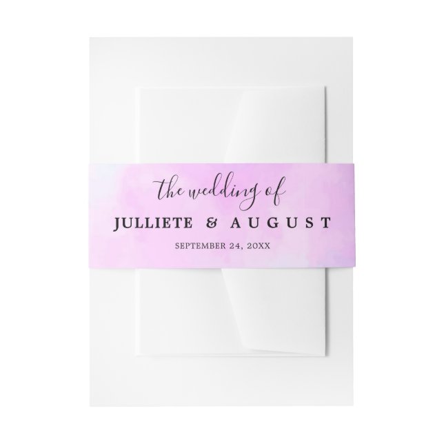 Wedding Of Invitation Belly Band (Front Example)