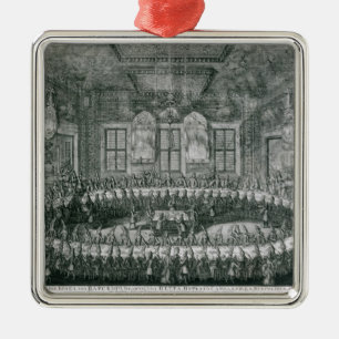 Wedding of Peter I and Catherine in the Winter Metal Tree Decoration