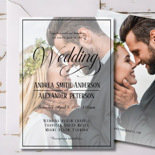 Wedding of Photos Double-Sided Invitation