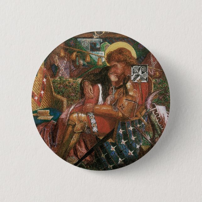 Wedding of St George, Princess Sabra by Rossetti 6 Cm Round Badge (Front)
