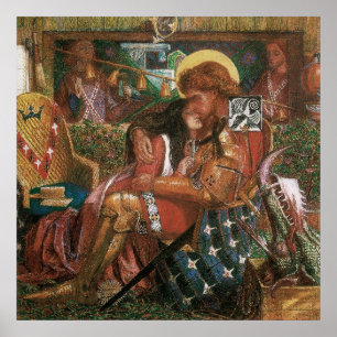 Wedding of St George, Princess Sabra by Rossetti Poster