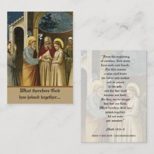 Wedding of St. Joseph & Mary Holy Cards
