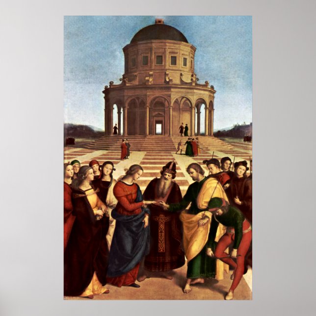 Wedding of the Virgin by Raffael Poster (Front)