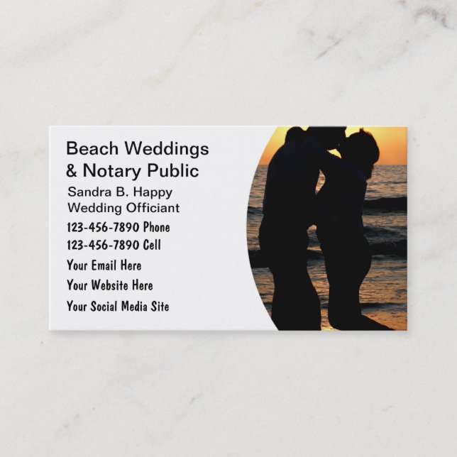 Wedding Officiant Business Cards (Front)