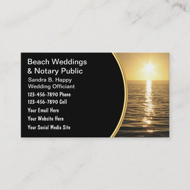Wedding Officiant Business Cards (Front)
