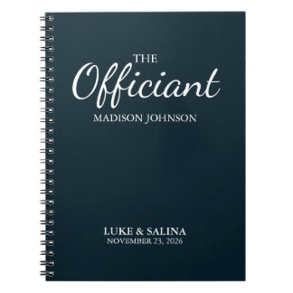 Wedding Officiant Ceremony Personalized Elegant Notebook