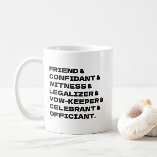 Wedding Officiant Customise List Coffee Mug