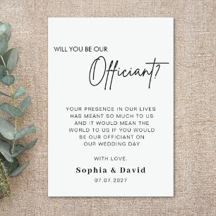 Wedding Officiant Proposal Will You Marry Us Card