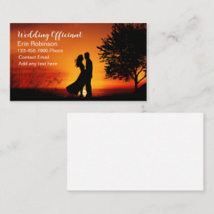 Wedding Officiant Scenic Business Cards 
