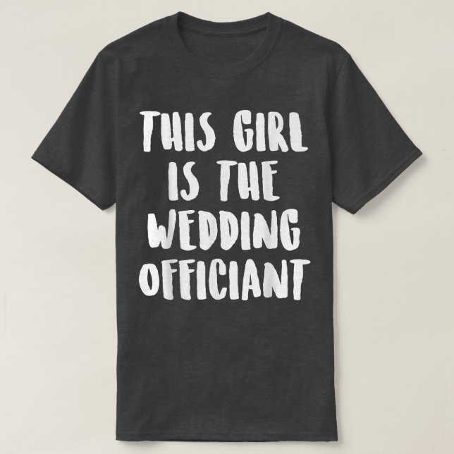 Wedding Officiant This Internet Ordained Minister  T-Shirt (Design Front)