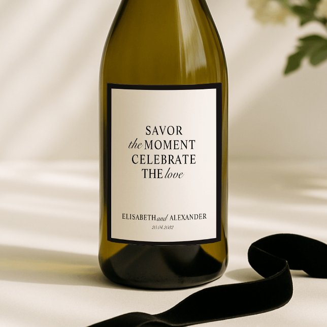 Wedding Old Money, Off-White, dark frame  Wine Label (Creator Uploaded)