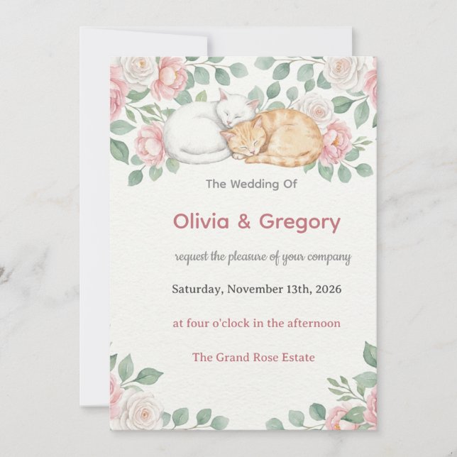 Wedding Olivia & Gregory Invitation (Front)
