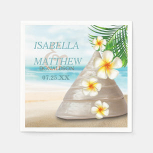 Wedding on the Beach Personalise Napkin