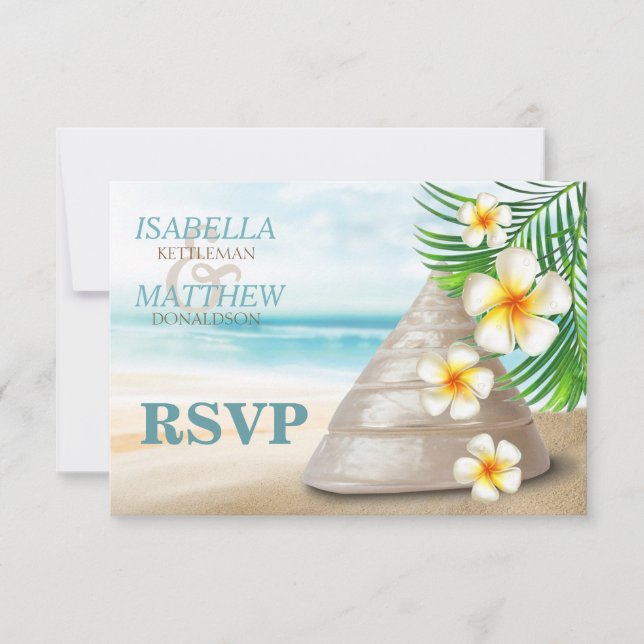 Wedding on the Beach | RSVP (Front)