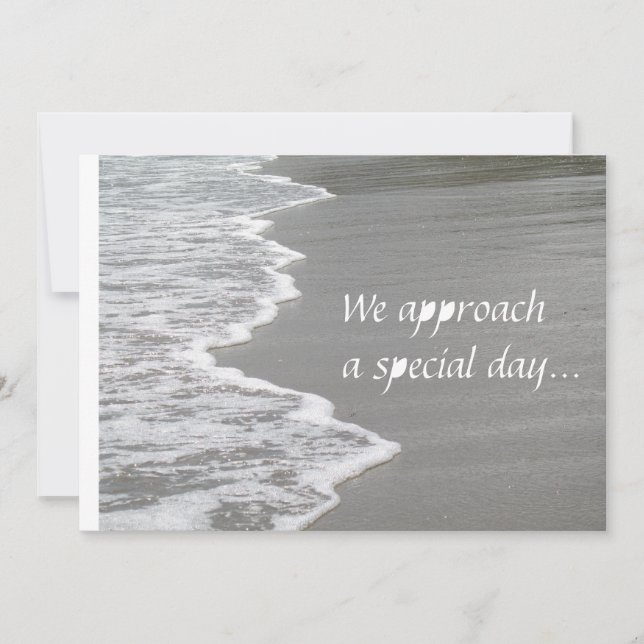 Wedding on the Sand... Invitation (Front)