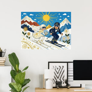Wedding On The Slope Poster