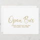 Wedding "Open Bar" Sign | Stylish Golden (Front/Back)