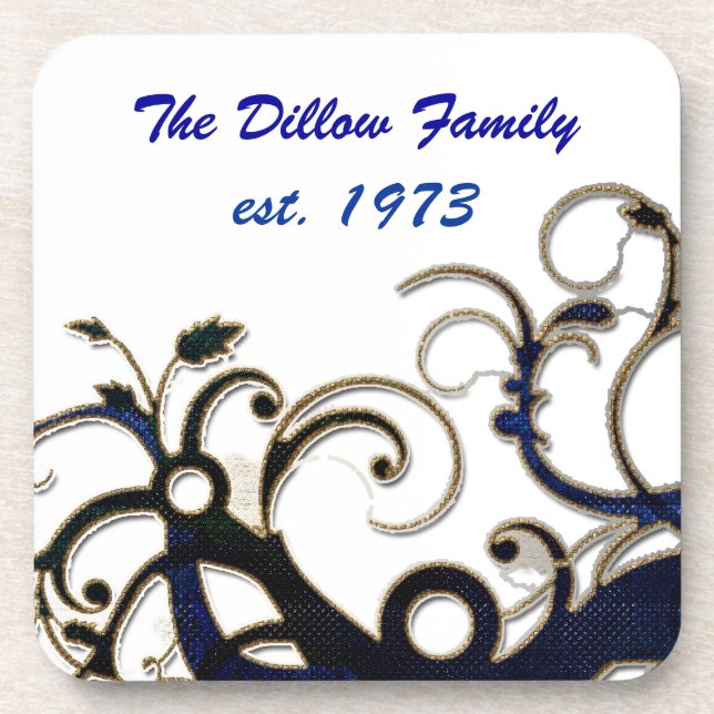 Wedding or Anniversary Favour Coaster Template (Front)