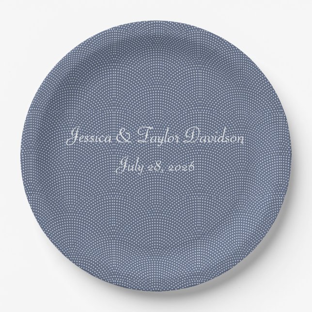 Wedding or anniversary paper plate (Front)