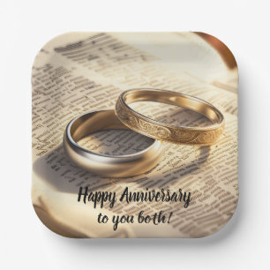 Wedding or Anniversary Personalised Paper Plates