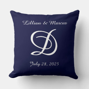 Wedding or anniversary pillow monogrammed