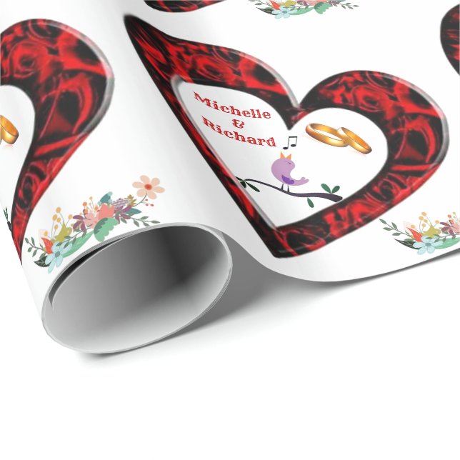Wedding or anniversary wrapping paper (Roll Corner)