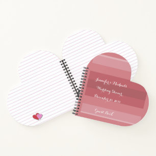 Wedding or Bridal Shower Heart Shape Spiral Notebook