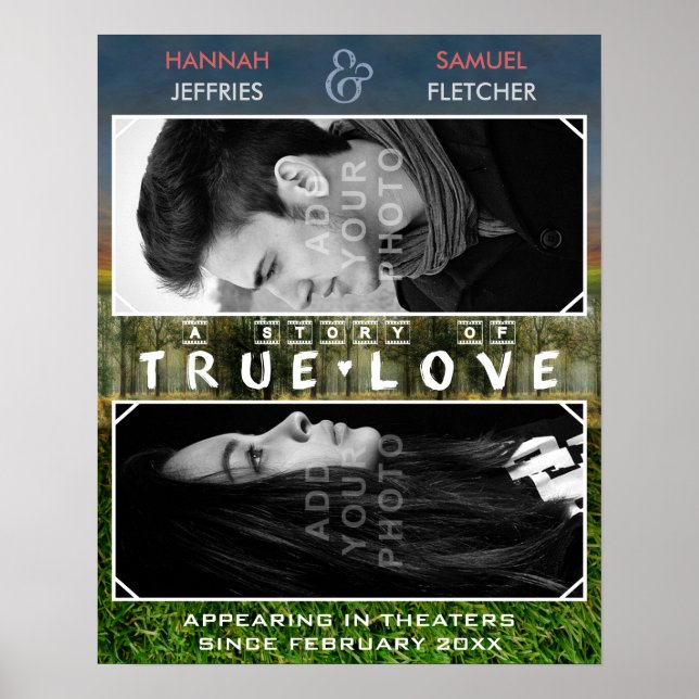 Wedding or Engagement Family Photo Romantic Movie Poster (Front)