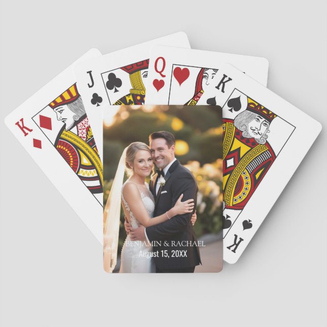 Wedding or Engagement Photo Poker Cards (Back)