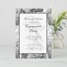 Wedding or Engagement Vintage Cupid French Toile