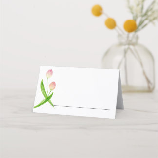 Wedding or event place card Tulips