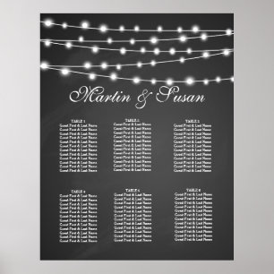 WEDDING OR PARTY TABLE PLANNER Collection Seating Poster
