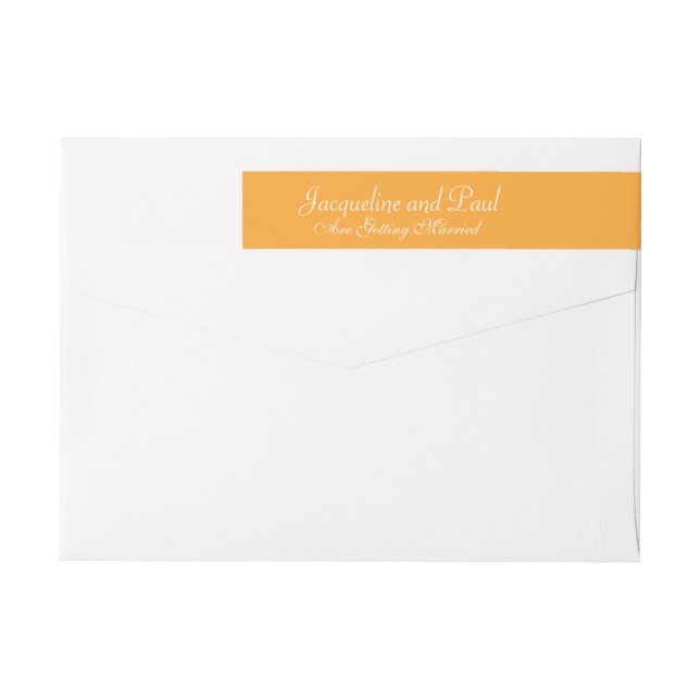Wedding Orange Wrap Around Label (Back)
