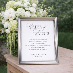 Wedding Order of Events Poster