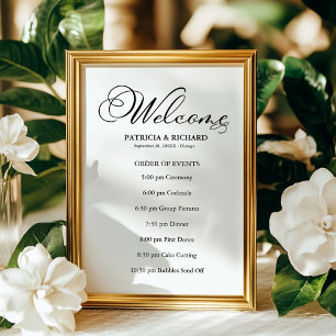 Wedding Order of Events Timeline Schedule Program Poster