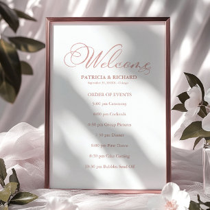 Wedding Order of Events Timeline Schedule Program Poster