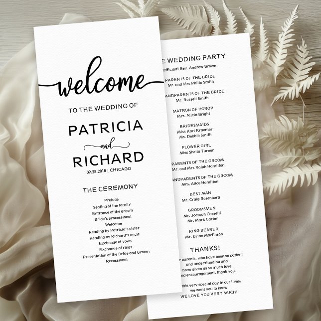 Wedding Order of Service Ceremony Program Programme (Creator Uploaded)