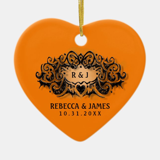 Wedding Ornament - Halloween Love (Front)