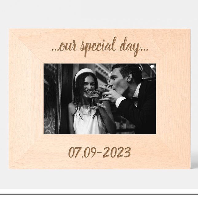 Wedding Our special day Custom wooden photo frame (Creator Uploaded)