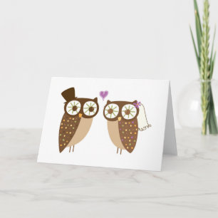 wedding owls card