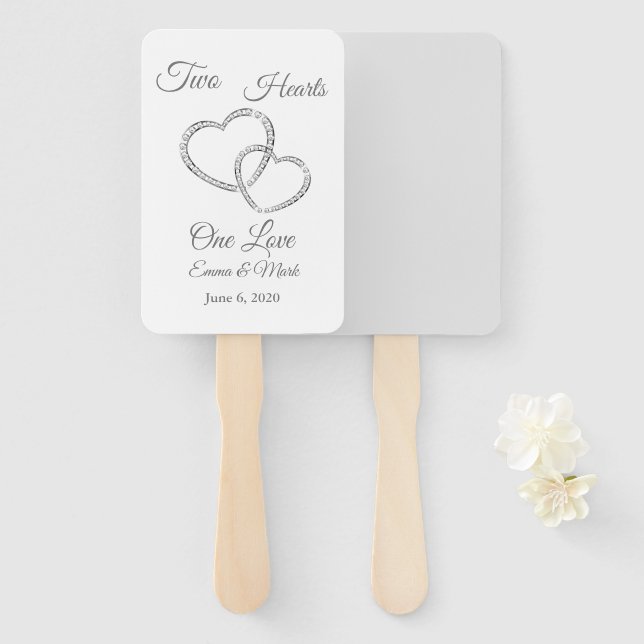 Wedding Paddle Fan (Front and Back)
