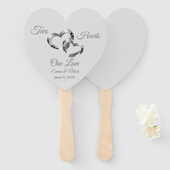 Wedding Paddle Fan (Front and Back)
