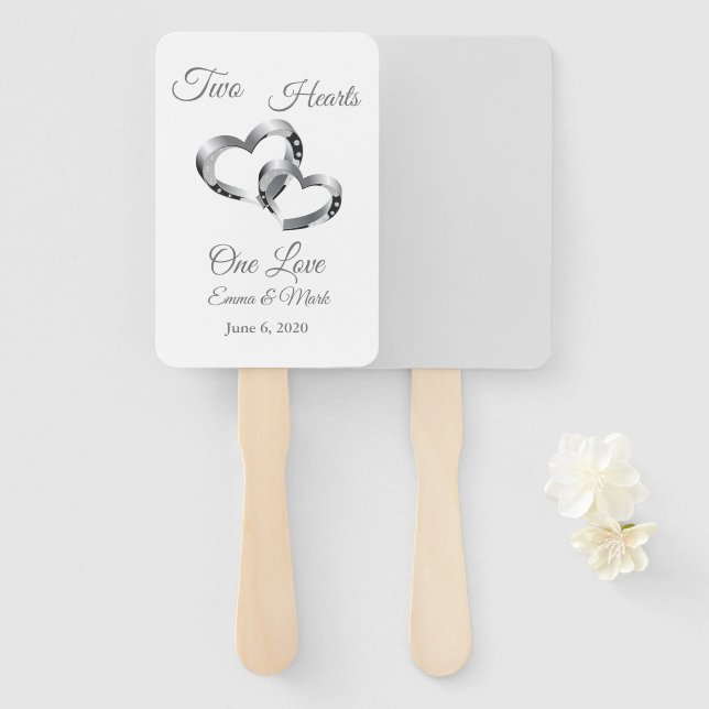 Wedding Paddle Fan (Front and Back)